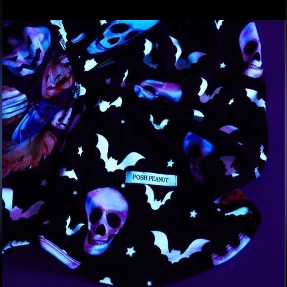 POSH PEANUT PATOO HALLOWEEN SKELLY HITCH BATS SKULLS PUMPKINS GLOW IN THE DARK - Picture 3 of 7